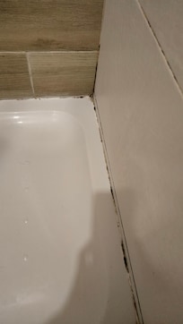 Dirty stains around shower