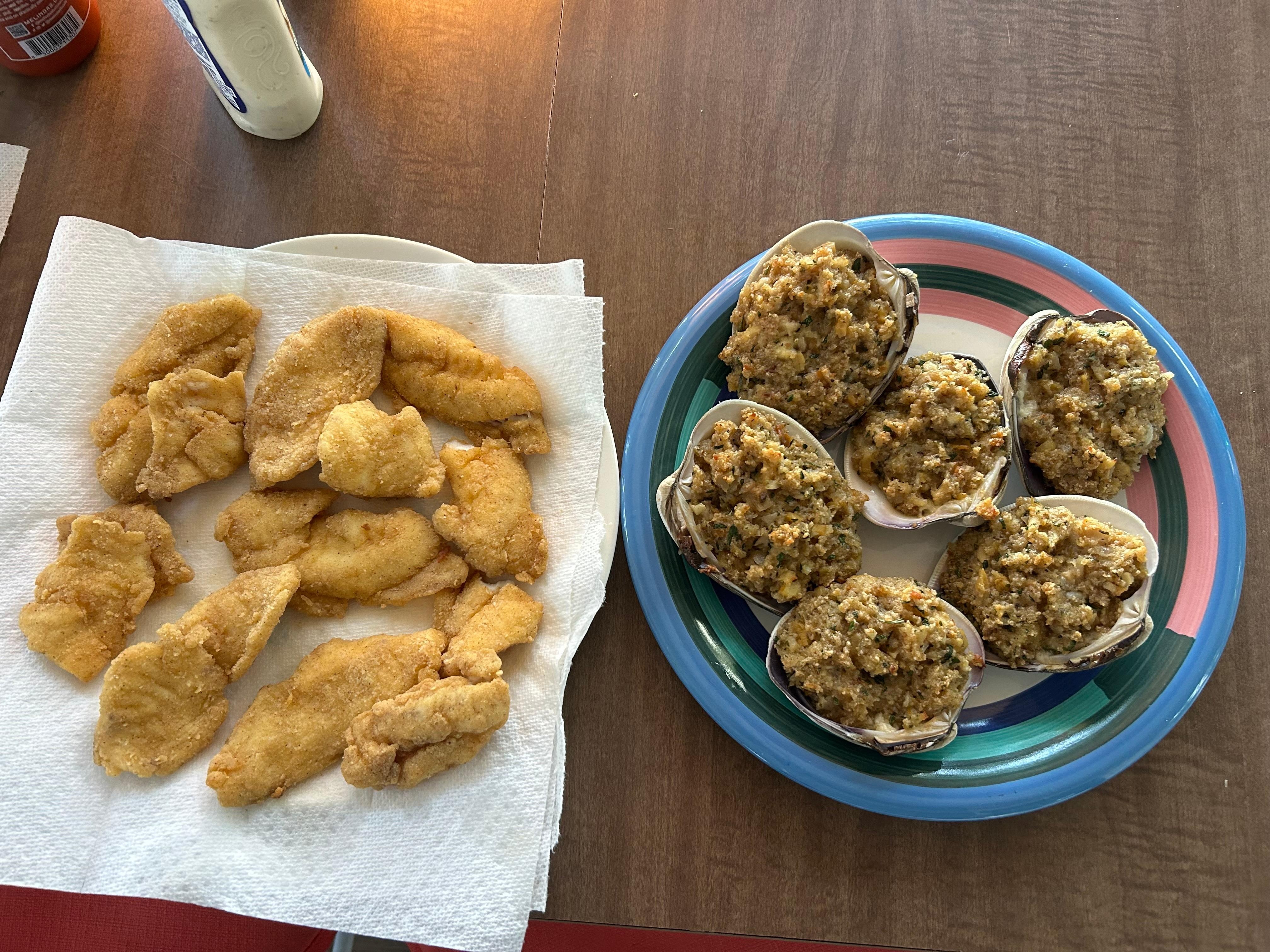 Fried fish and stuffies 
