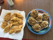 Fried fish and stuffies