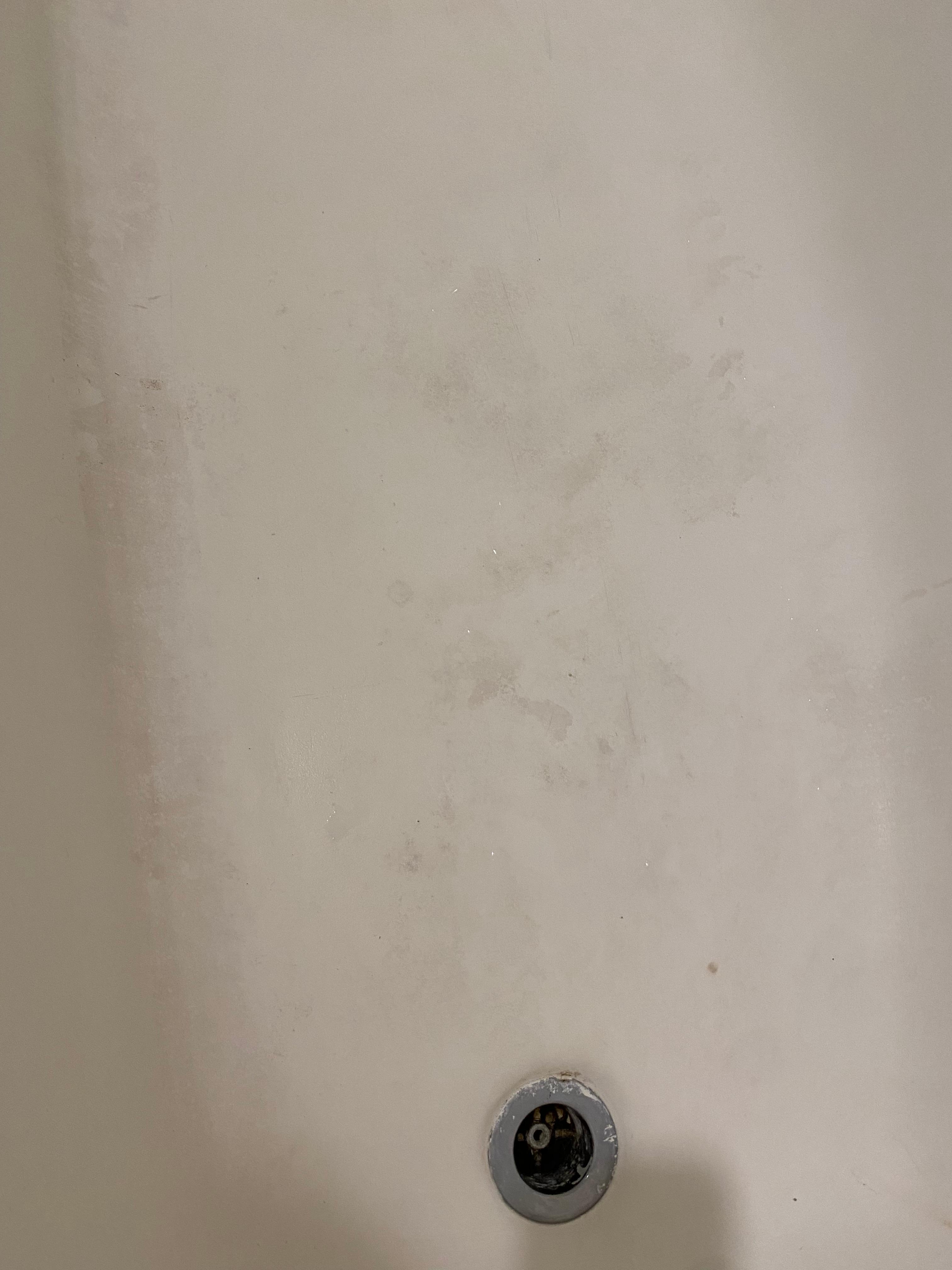 Nasty bathtub I cleaned myself