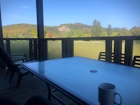 Vue du balcon du studio le matin