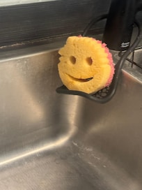 Dirty and used kitchen sponge