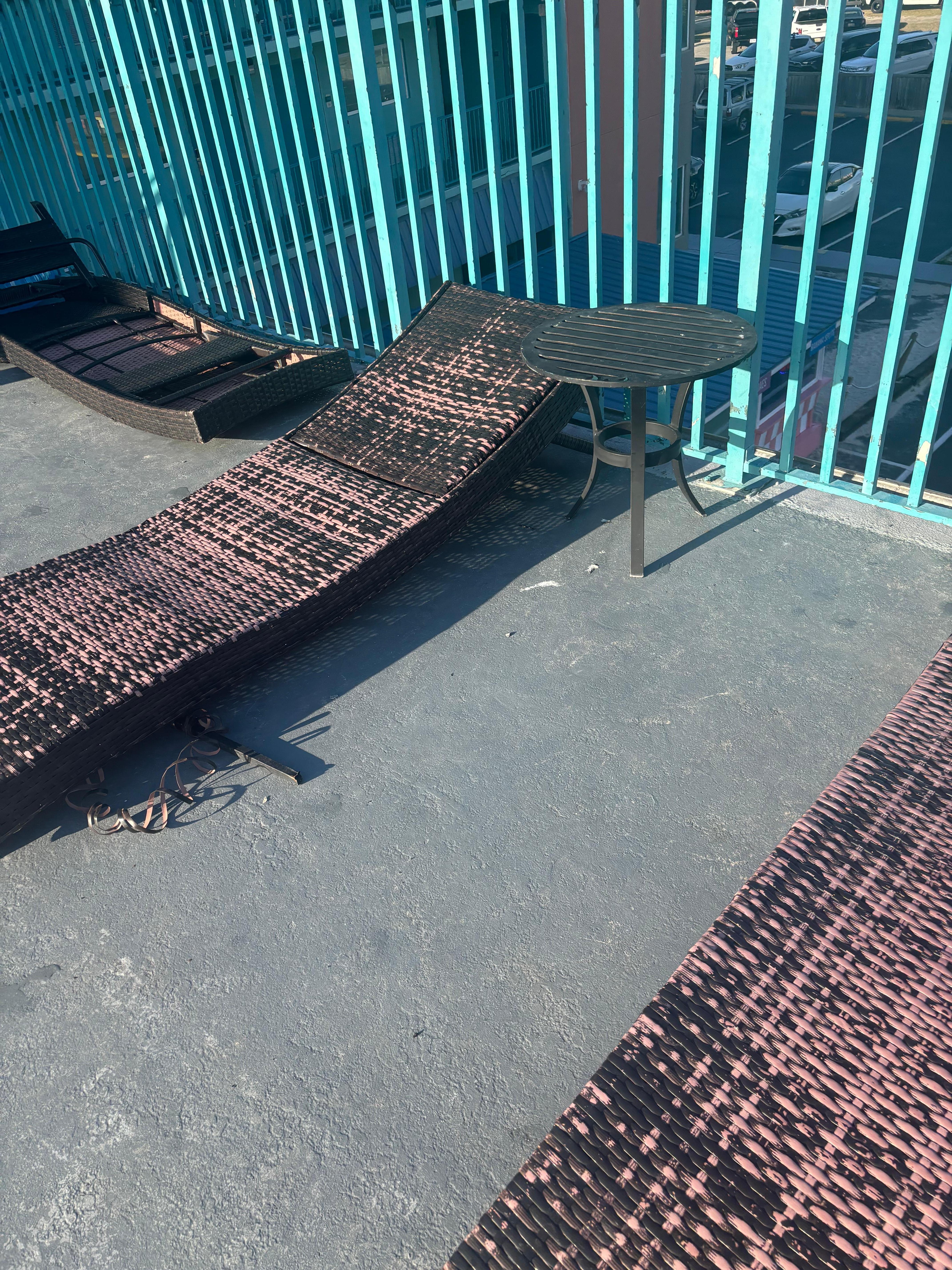 Pool area and sitting needs a lot of attention 