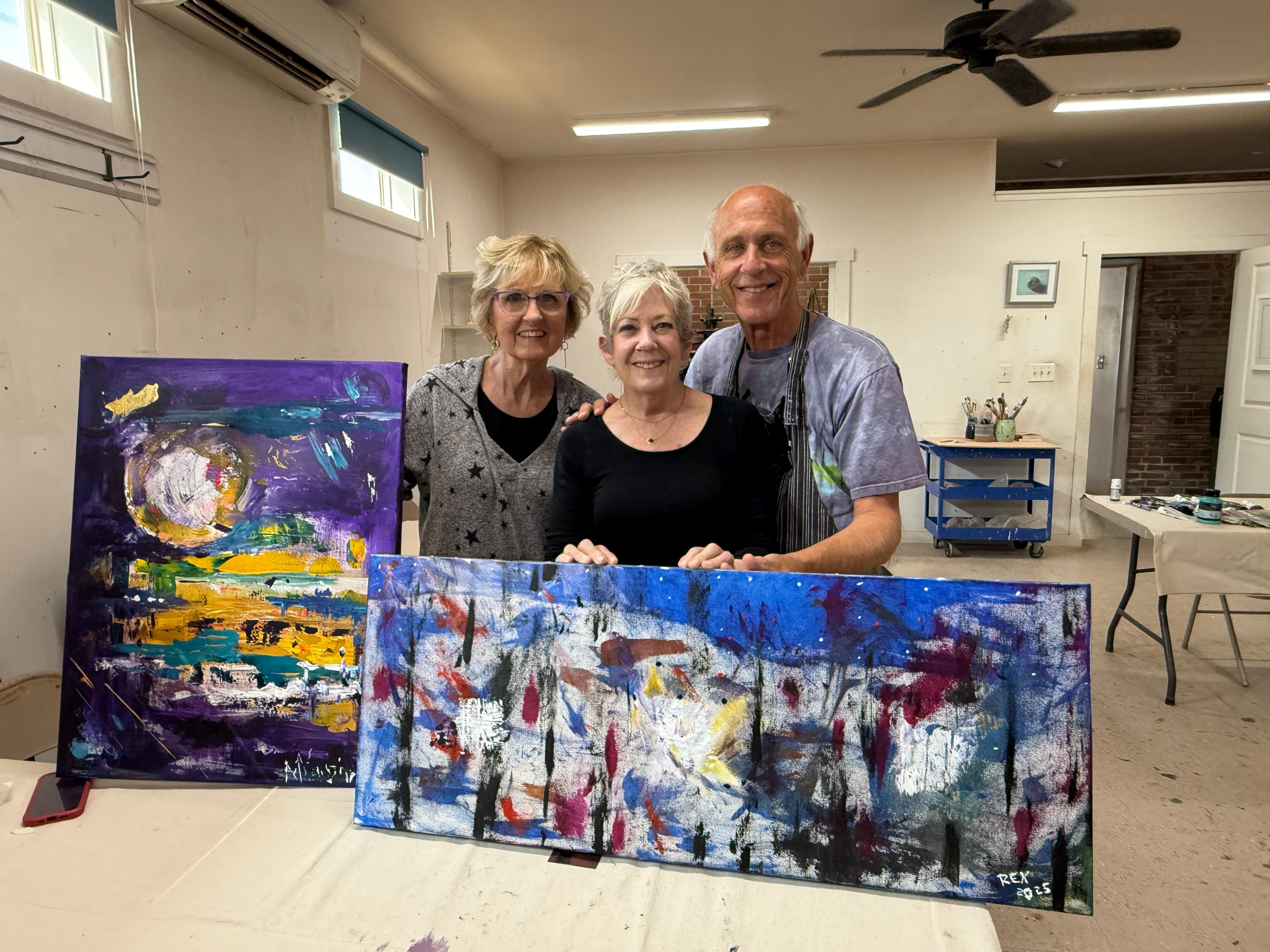 Taking a painting class at Blusail Gallery 