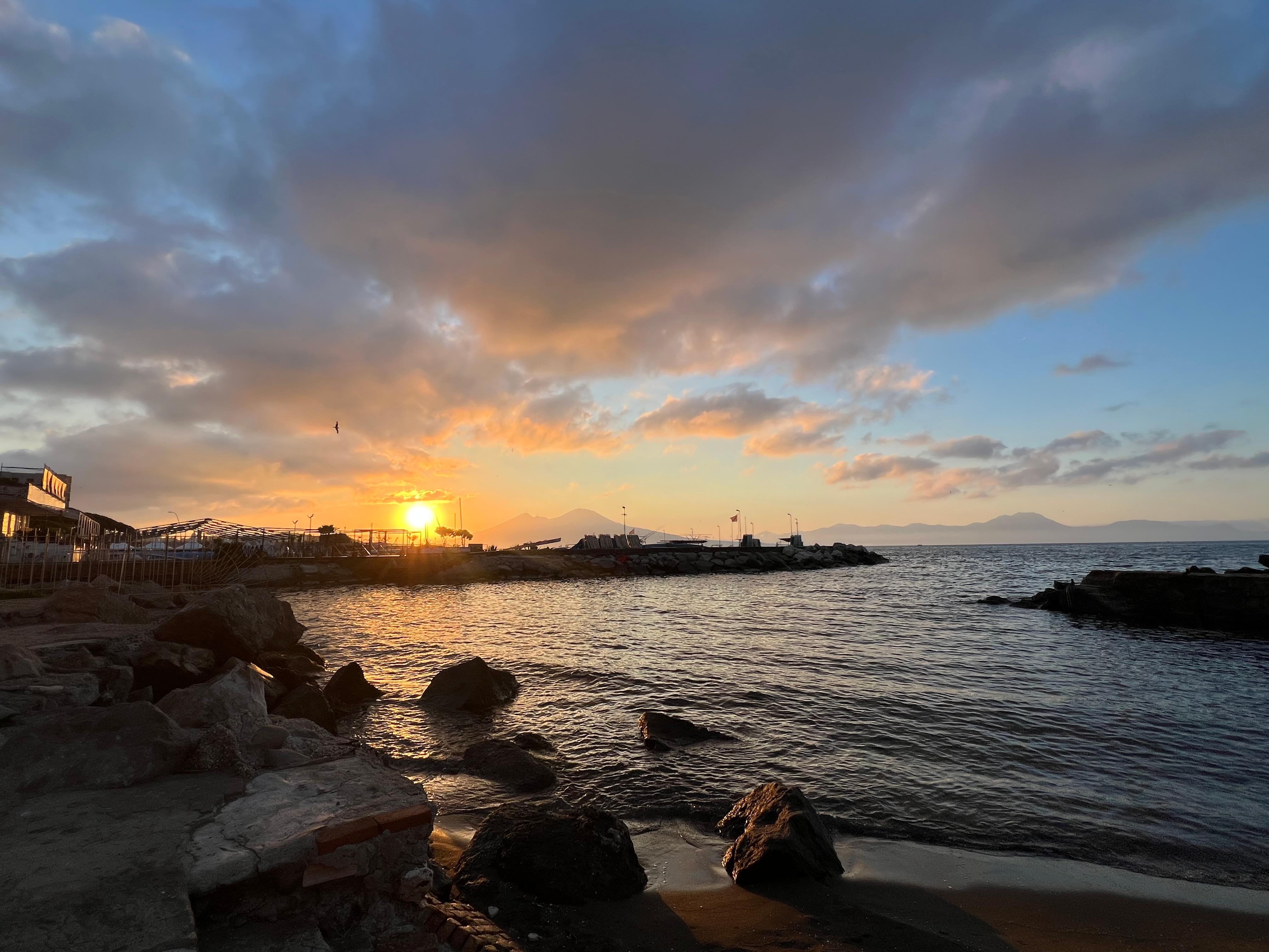 The sunrise from the beach was amazing. 