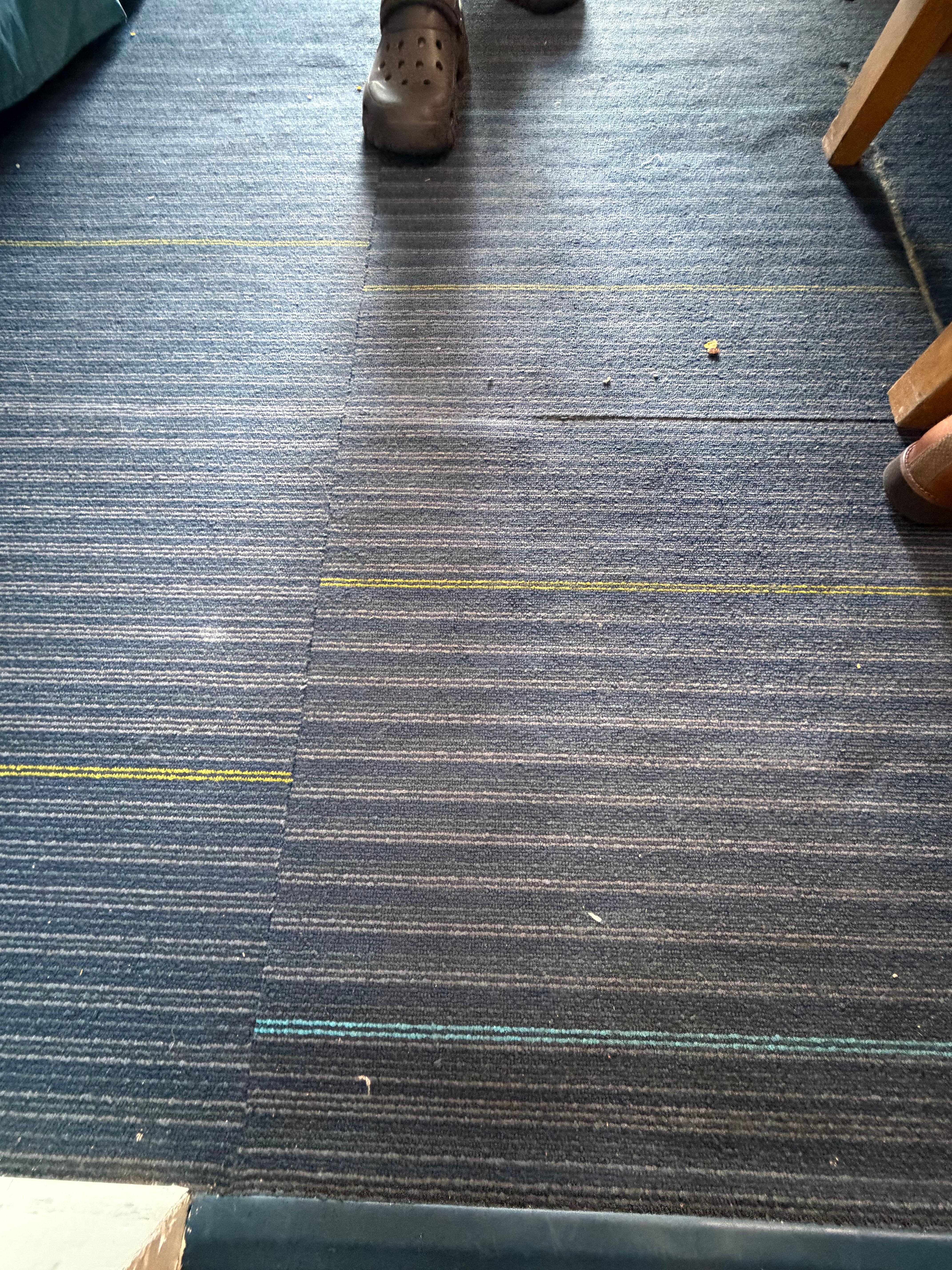 First day , floor dirty