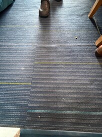 First day , floor dirty