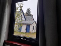 Located behind the big house