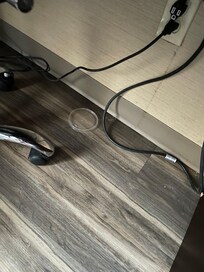 It is tough to find staff to clean rooms. Some trash was left under the desk.