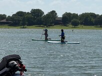 Paddleboarding on the cove