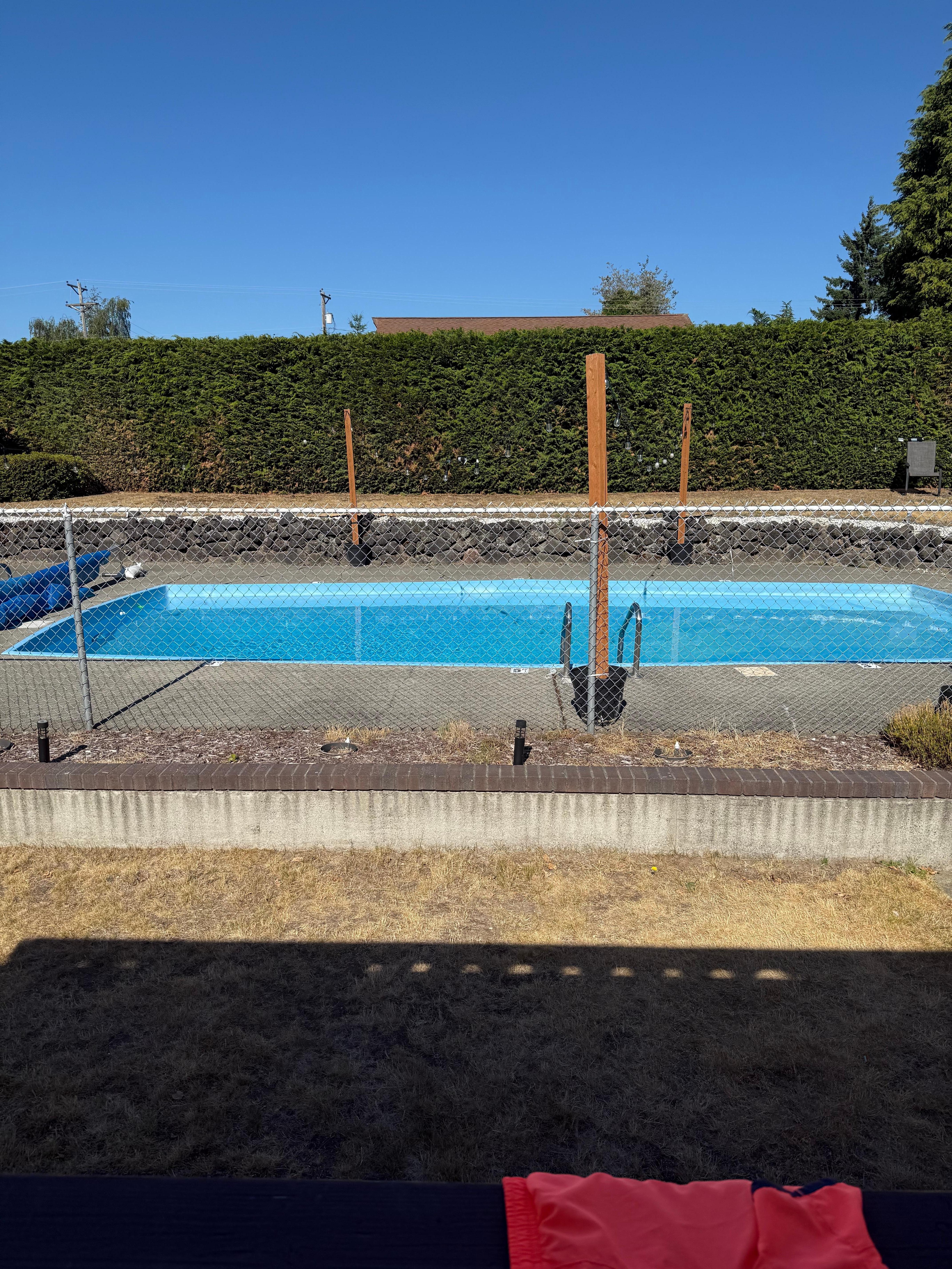 Beautiful sunny shot of the pool