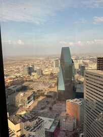 A view of downtown from a window
