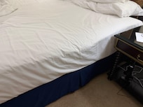 Bed is worn out. I swear it was not because of me :)