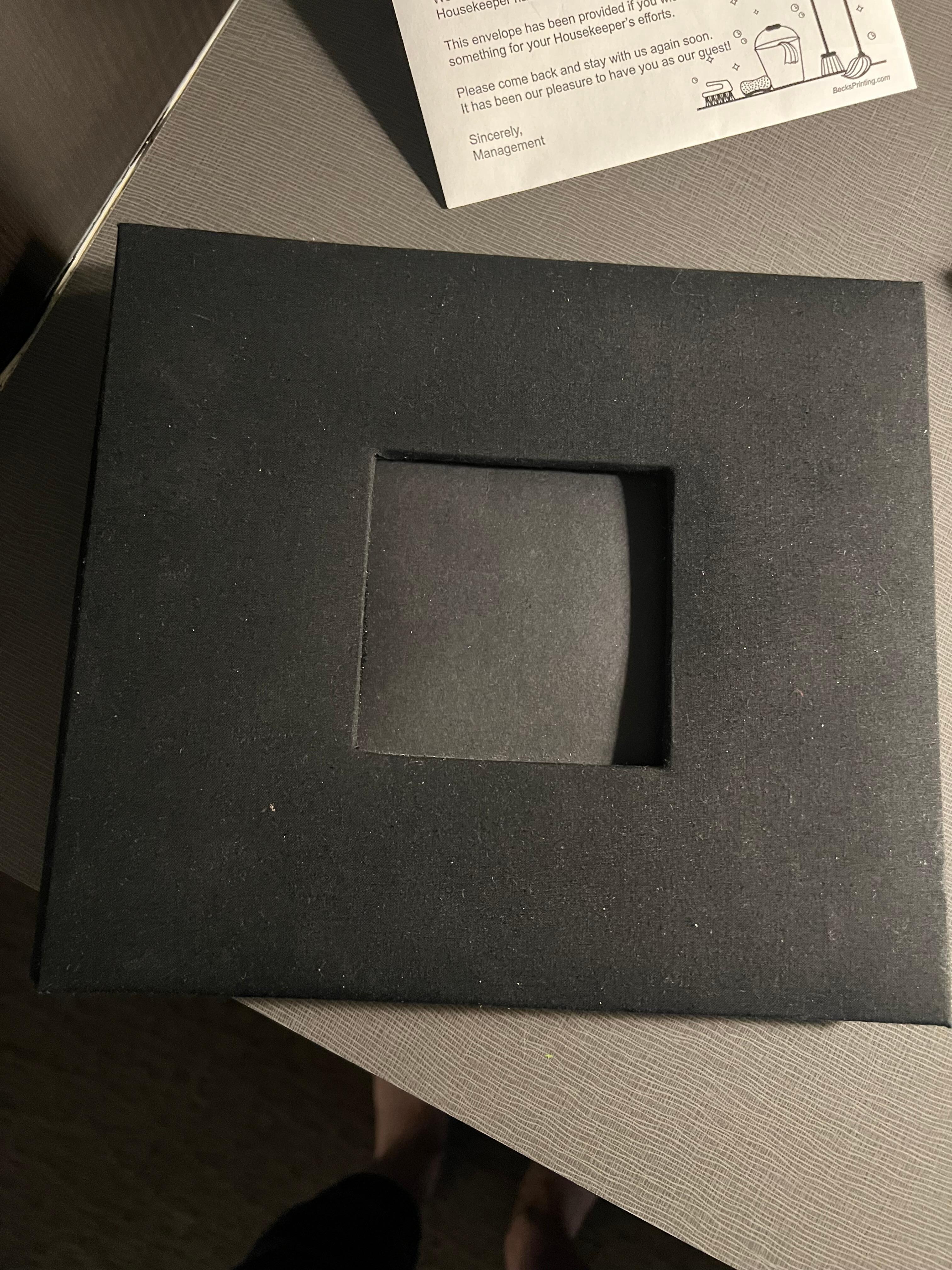 Book with information but no label.
