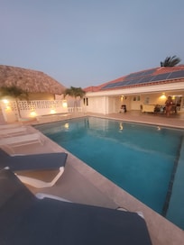 Evening around the pool