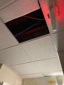 Exposed ceiling and wires
