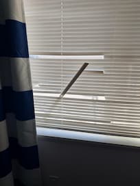 Broken blind panels