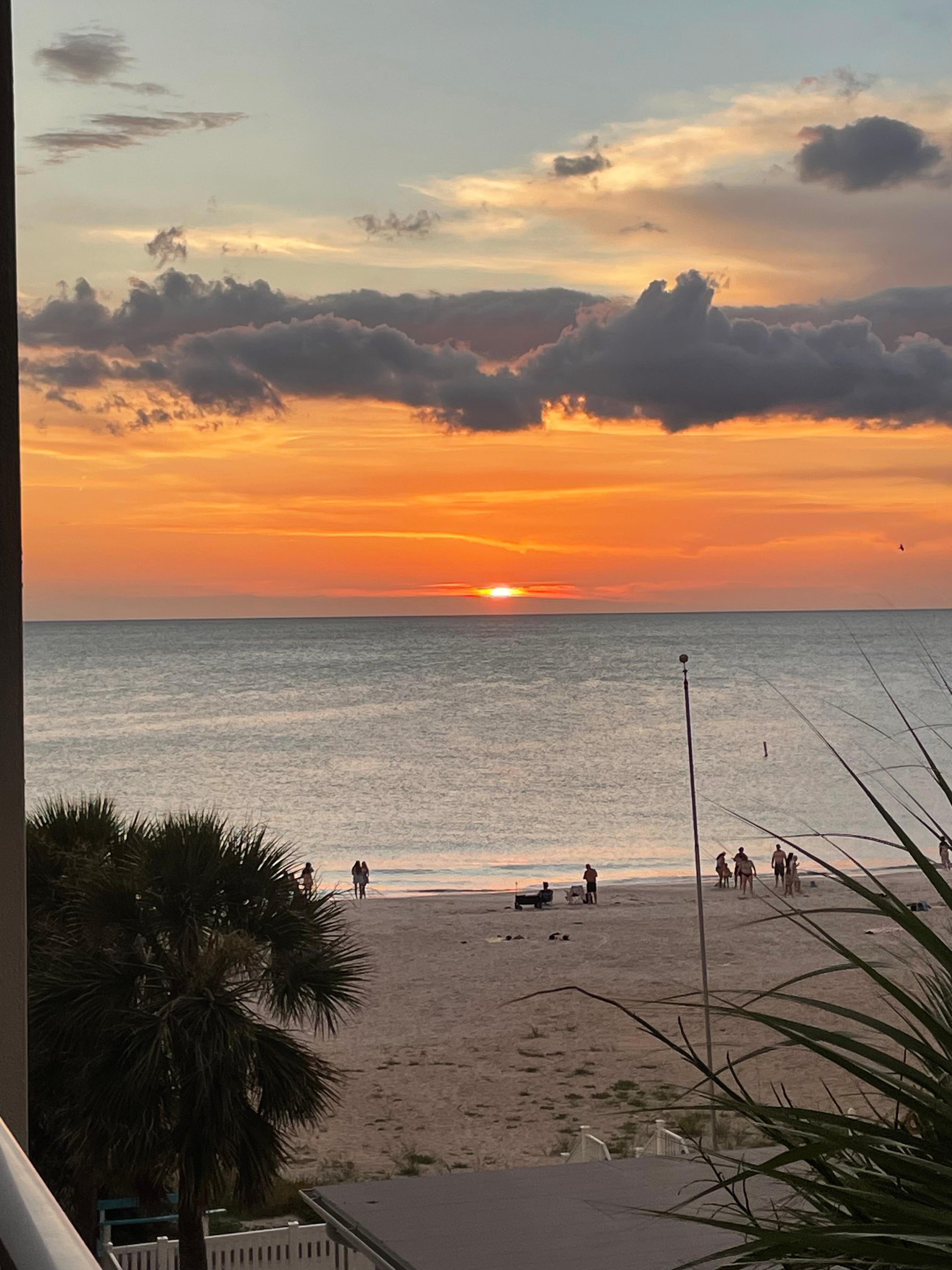 Sunset from our balcony. 