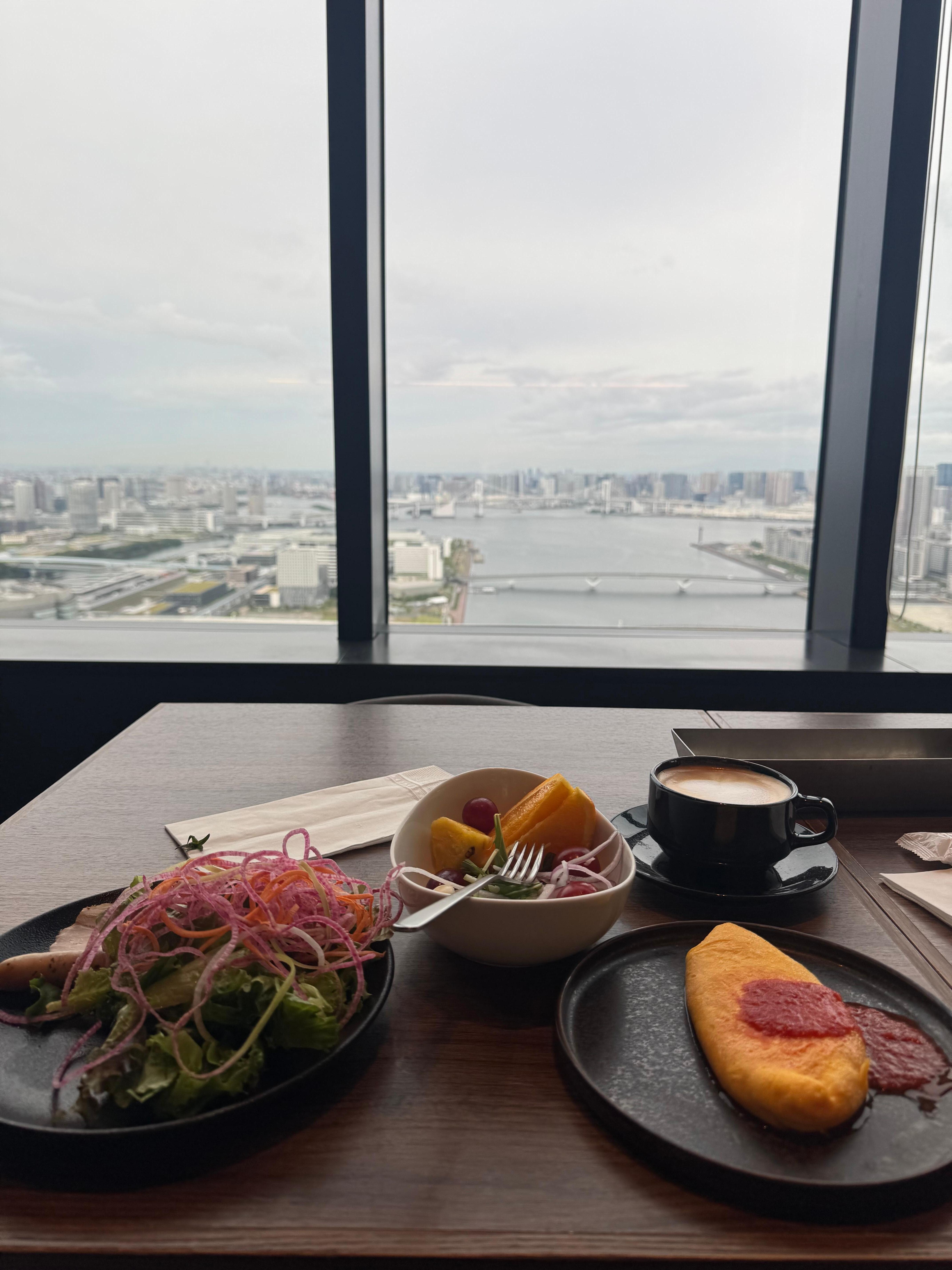 Breakfast with a view. 