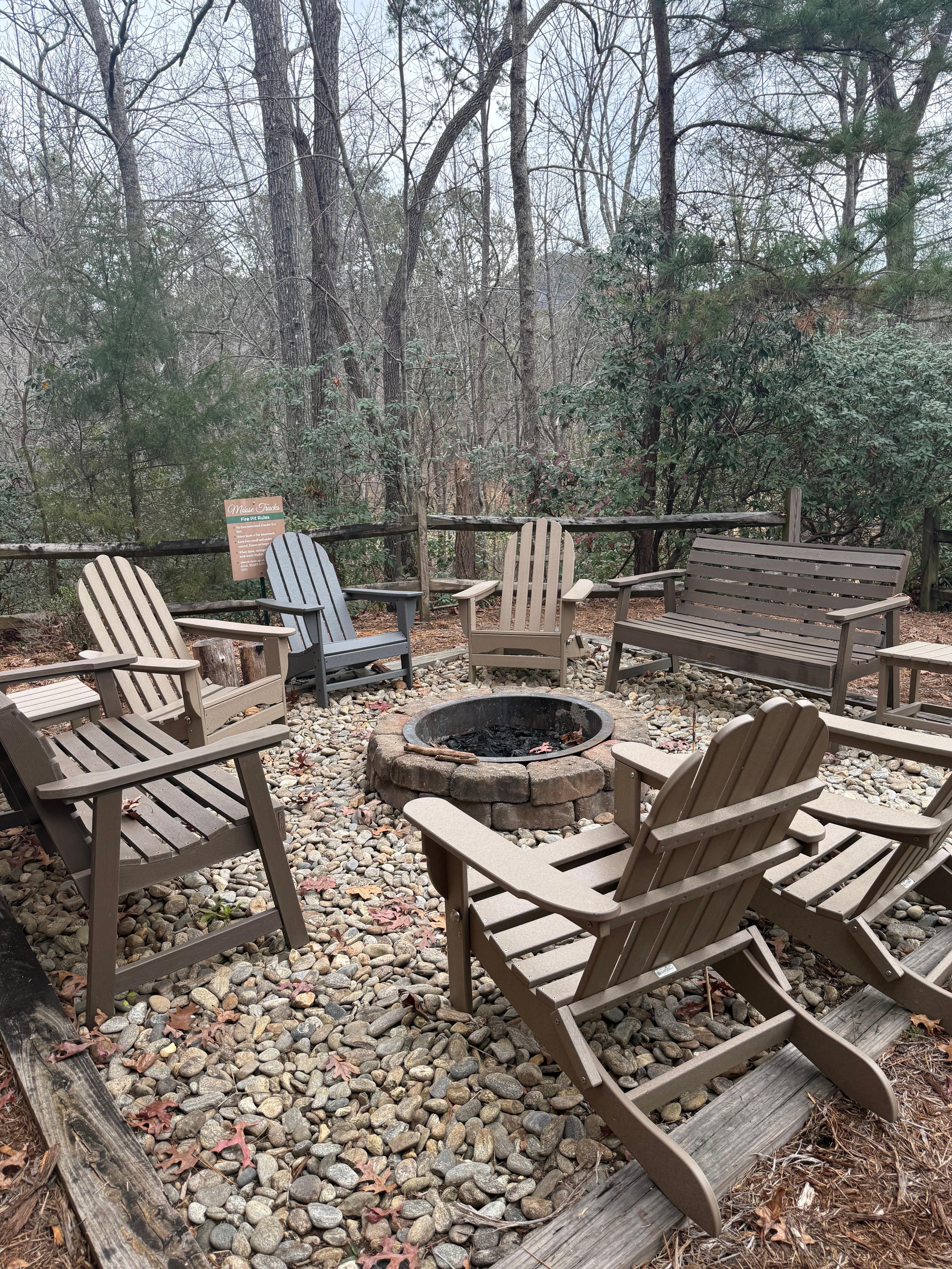 Fire pit with plenty of seating 