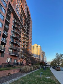The building was only a few feet away from the Nordstrom entrance into the Pentagon city mall, and only a two minute walk from inside the mall to the Pentagon city Metro station.