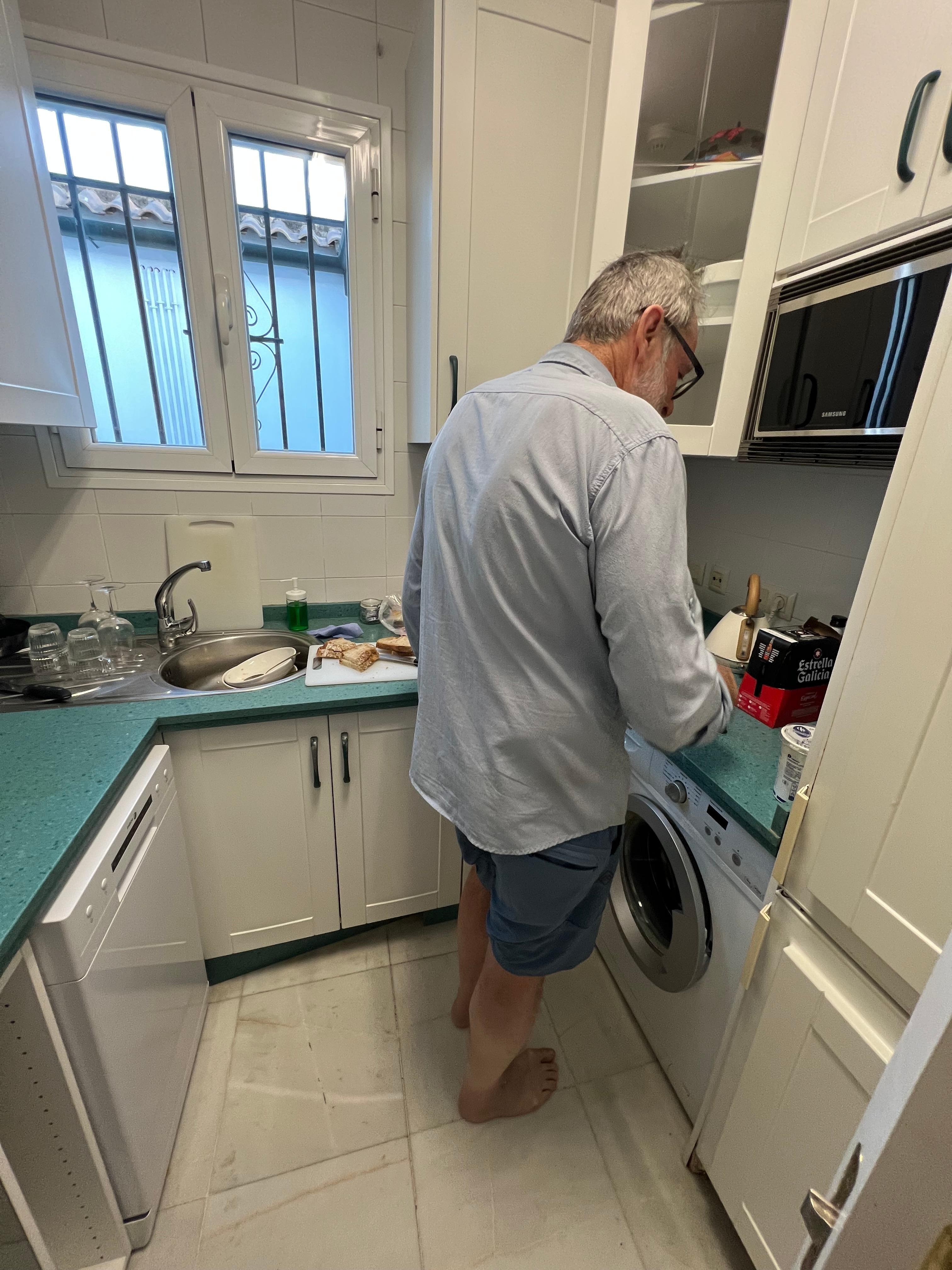 Kitchen large enough for one person only as was the bathroom.