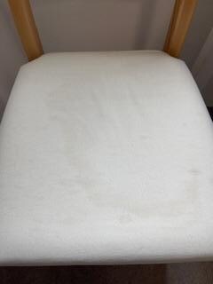 Both table chairs stained