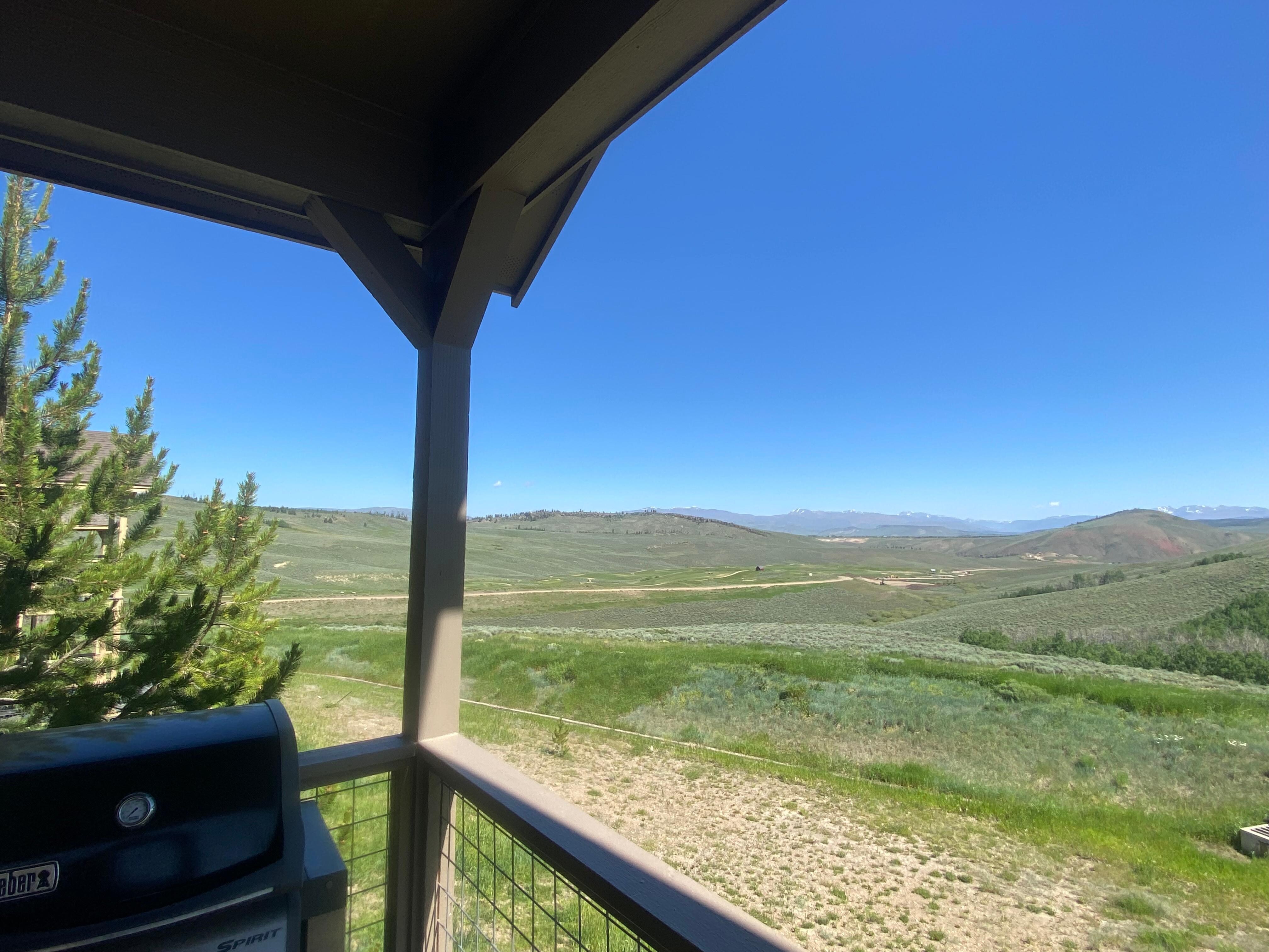 These are all views from the back porch and bottom porch at various times of day and evening