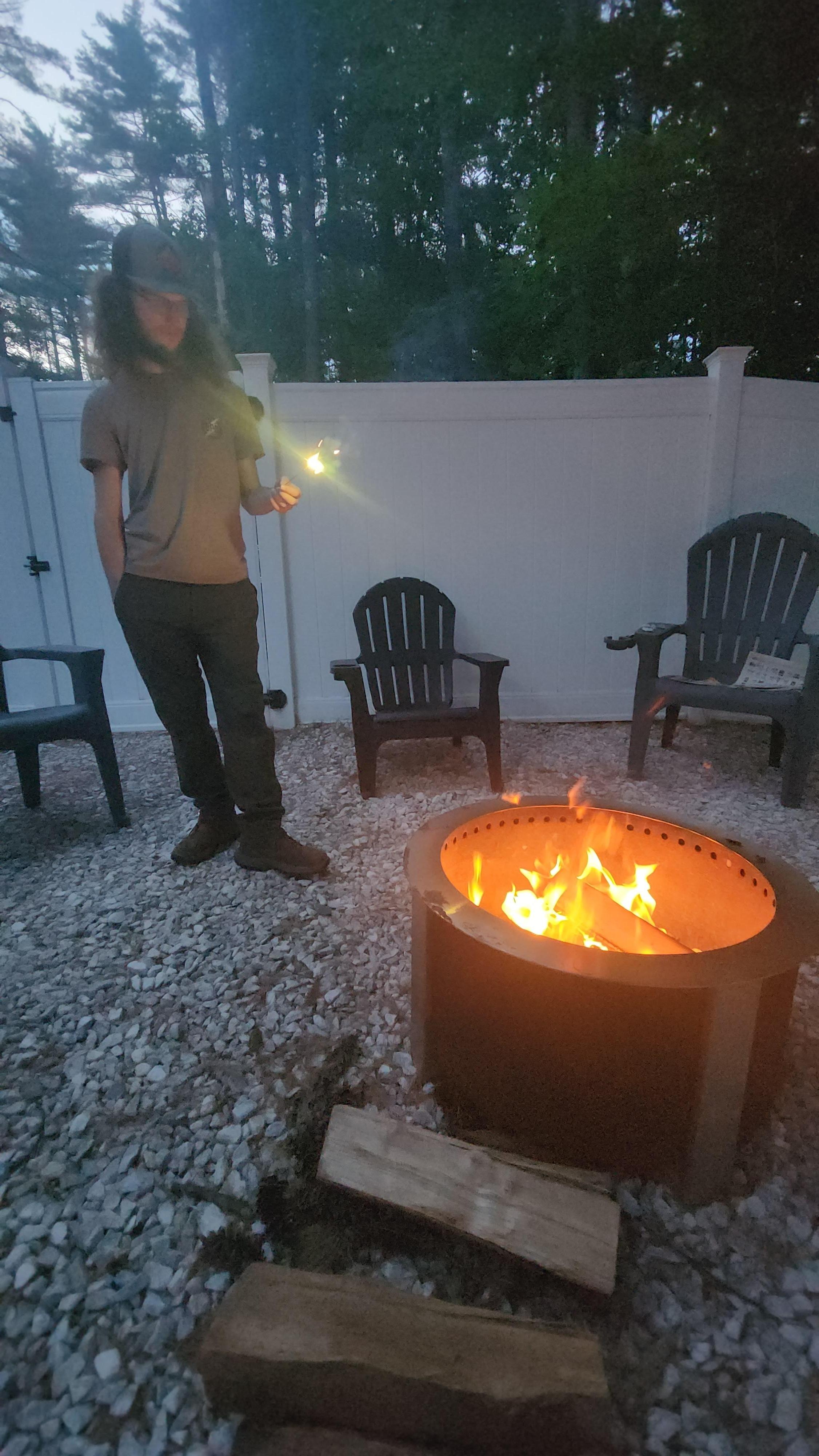 Fire pit.