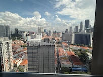 Enjoyed the view night and day. China town is the brown roof 2 story buildings.,