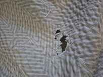 Holes in bedspread