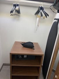 Spacious closet inside the bathroom