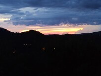 View from deck at sunset.