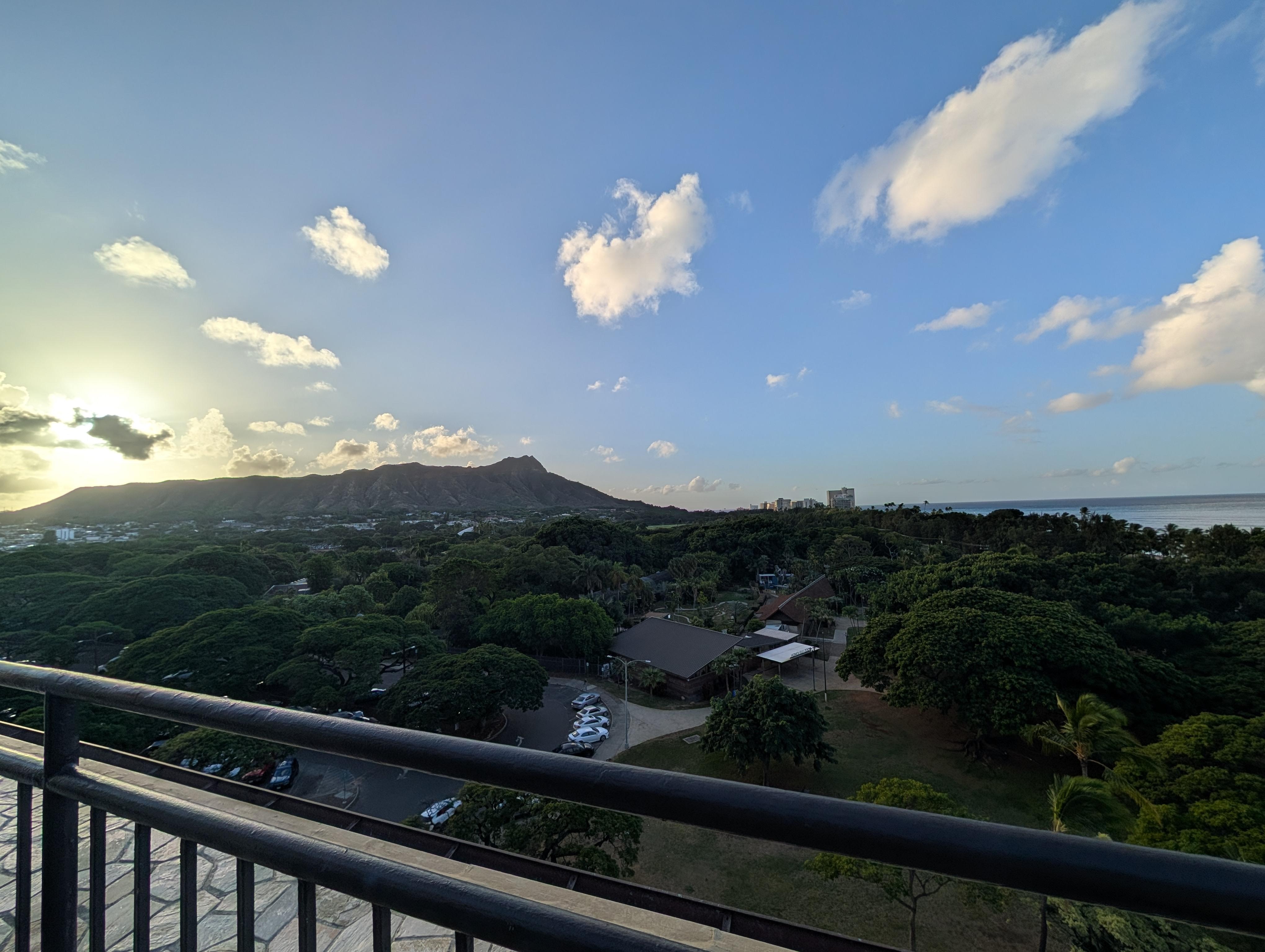 Sunrise view from the 10th floor patio