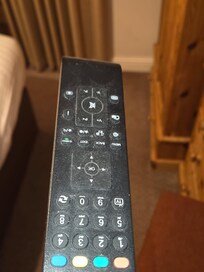 filthy remote with TV that did not work