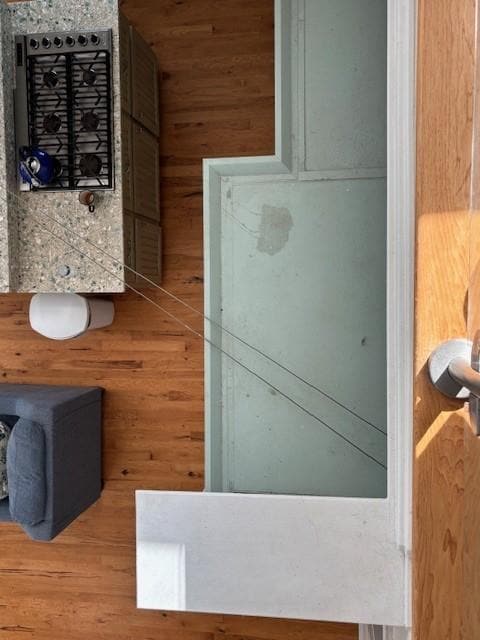 view from the top of the stairs