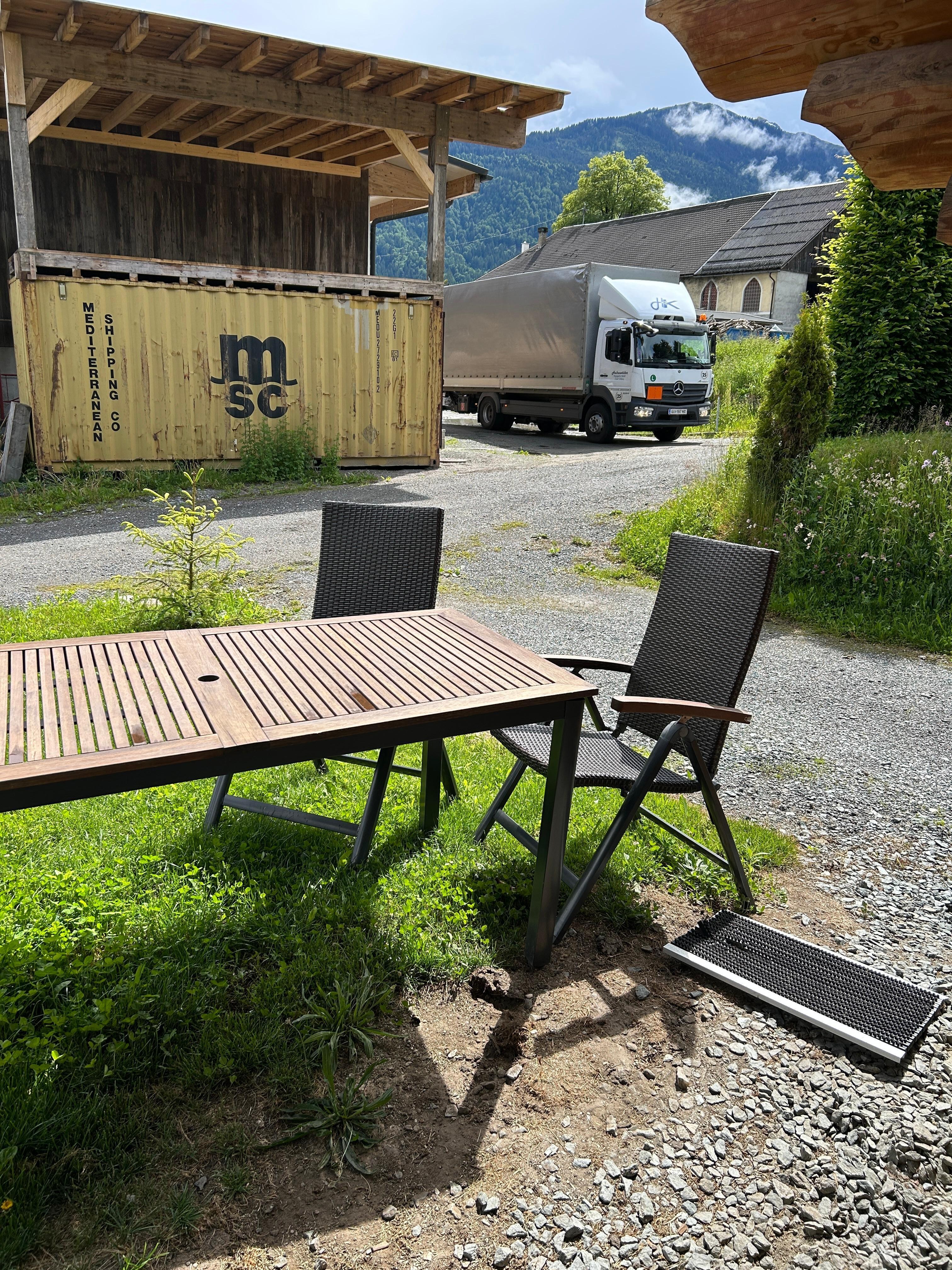 Aussicht auf Baubetrieb