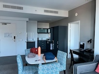 Looking toward the kitchen from the living area