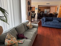 The Penthouse unit had a great patio where you could view the Atlantic and the river