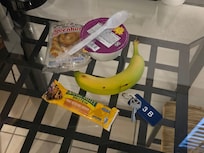 Continental breakfast, plus a milk and apple juice in the refrigerator.