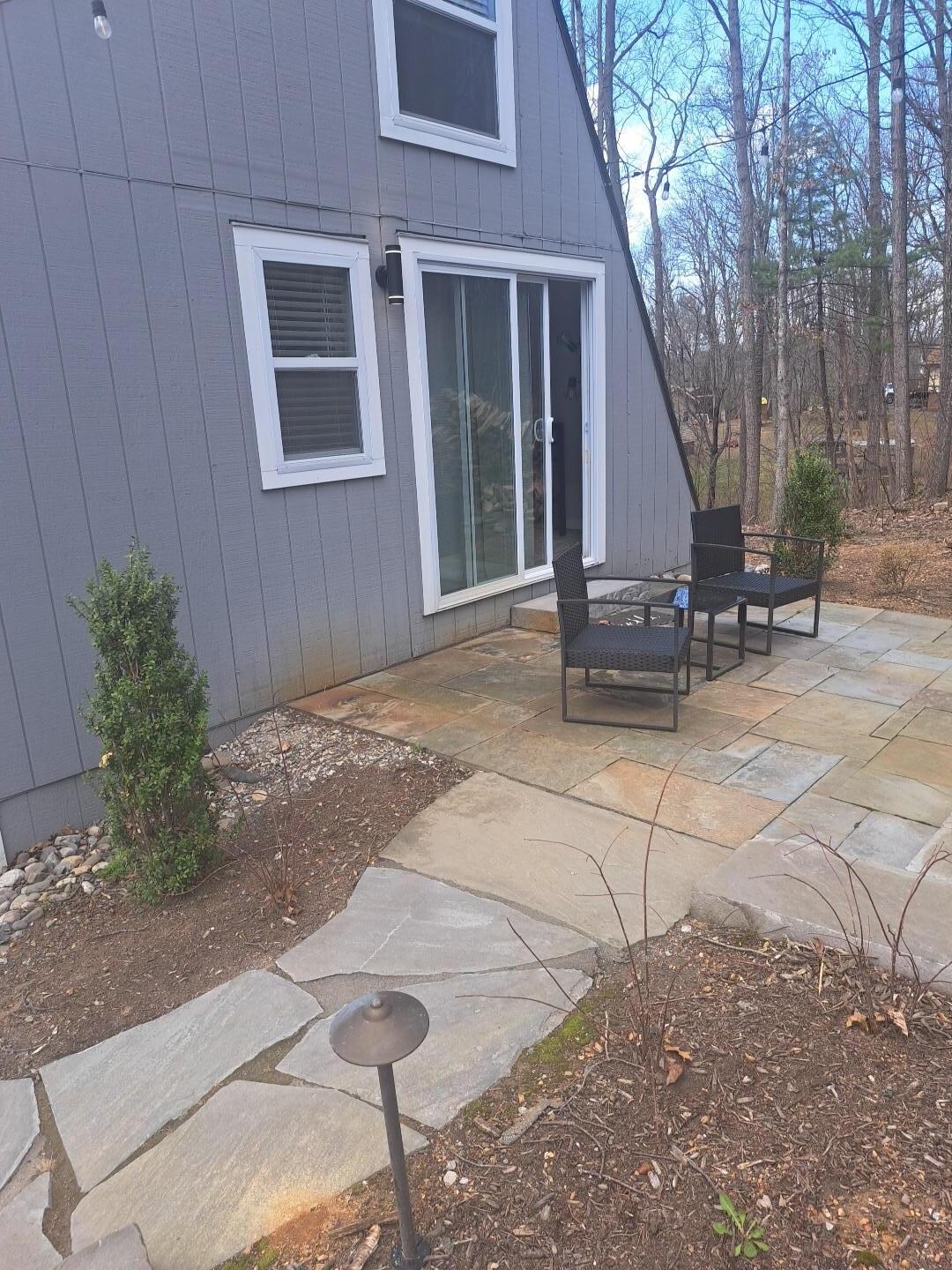 Slider door to main floor bedroom.