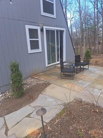 Slider door to main floor bedroom.