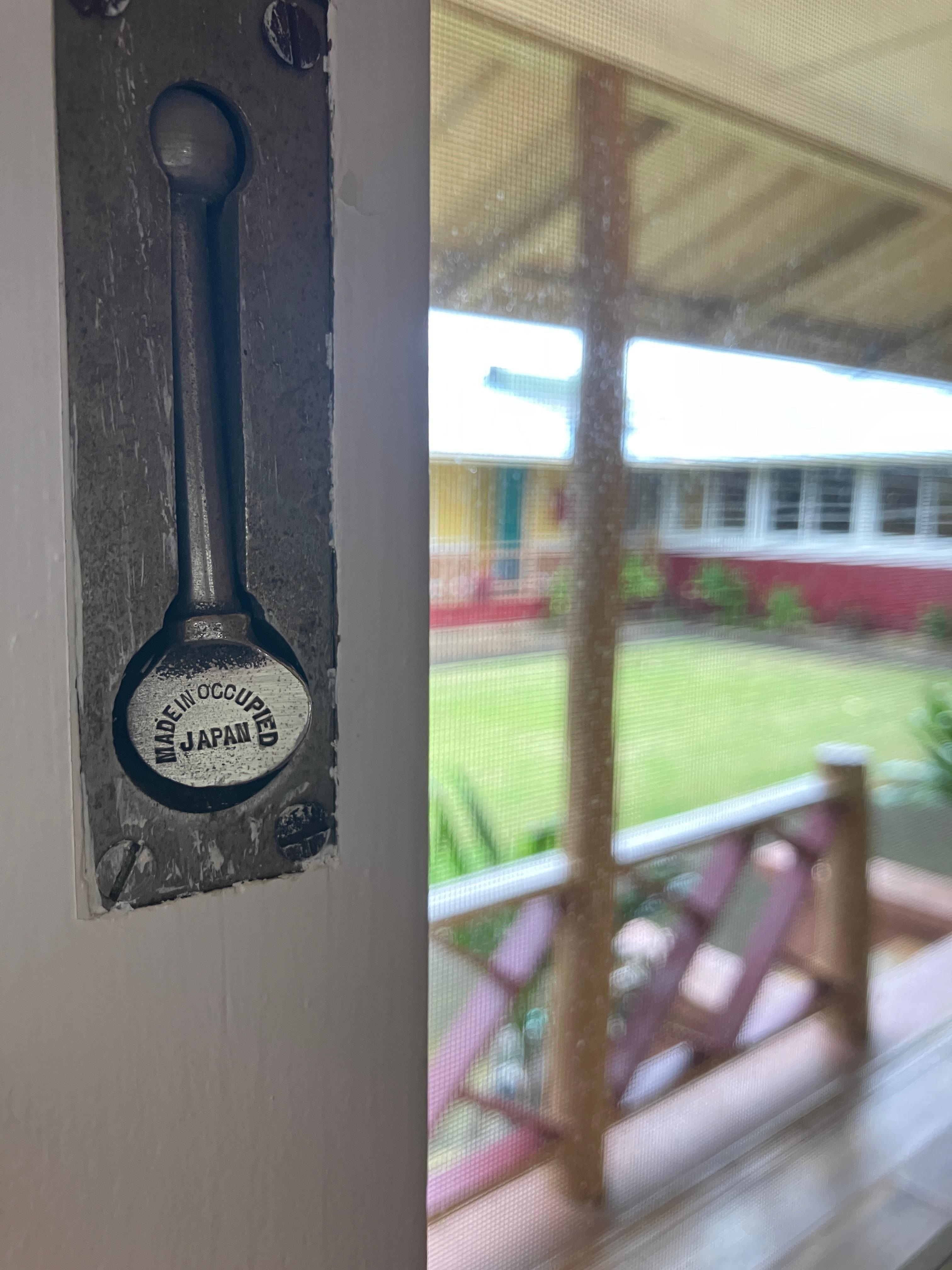 “Made in occupied Japan” window latch