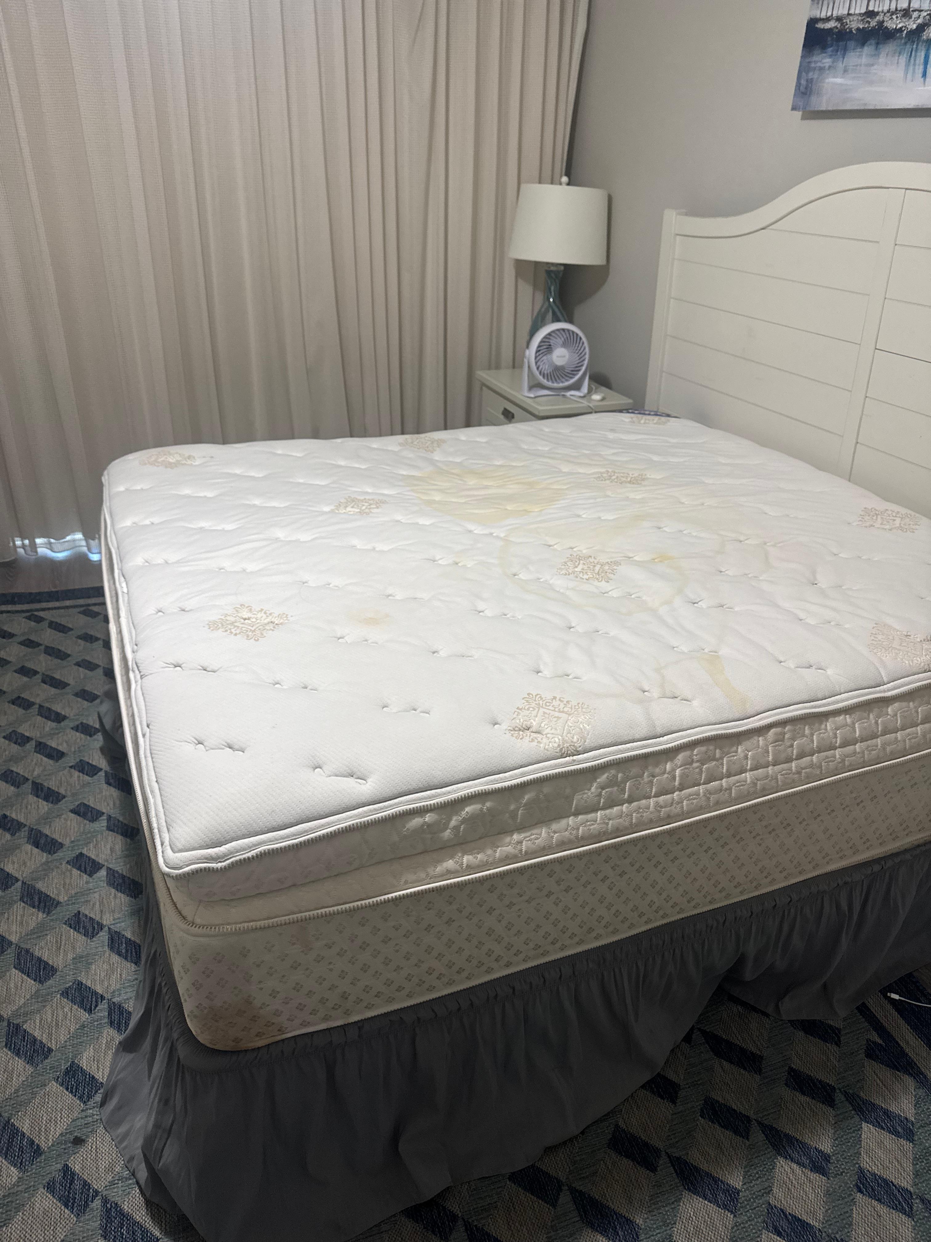 Master bed. Stripped upon entry 