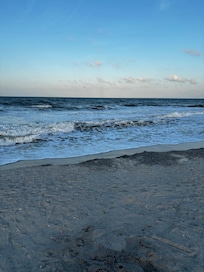 The beach across the street.