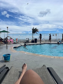 Pool area, ocean view