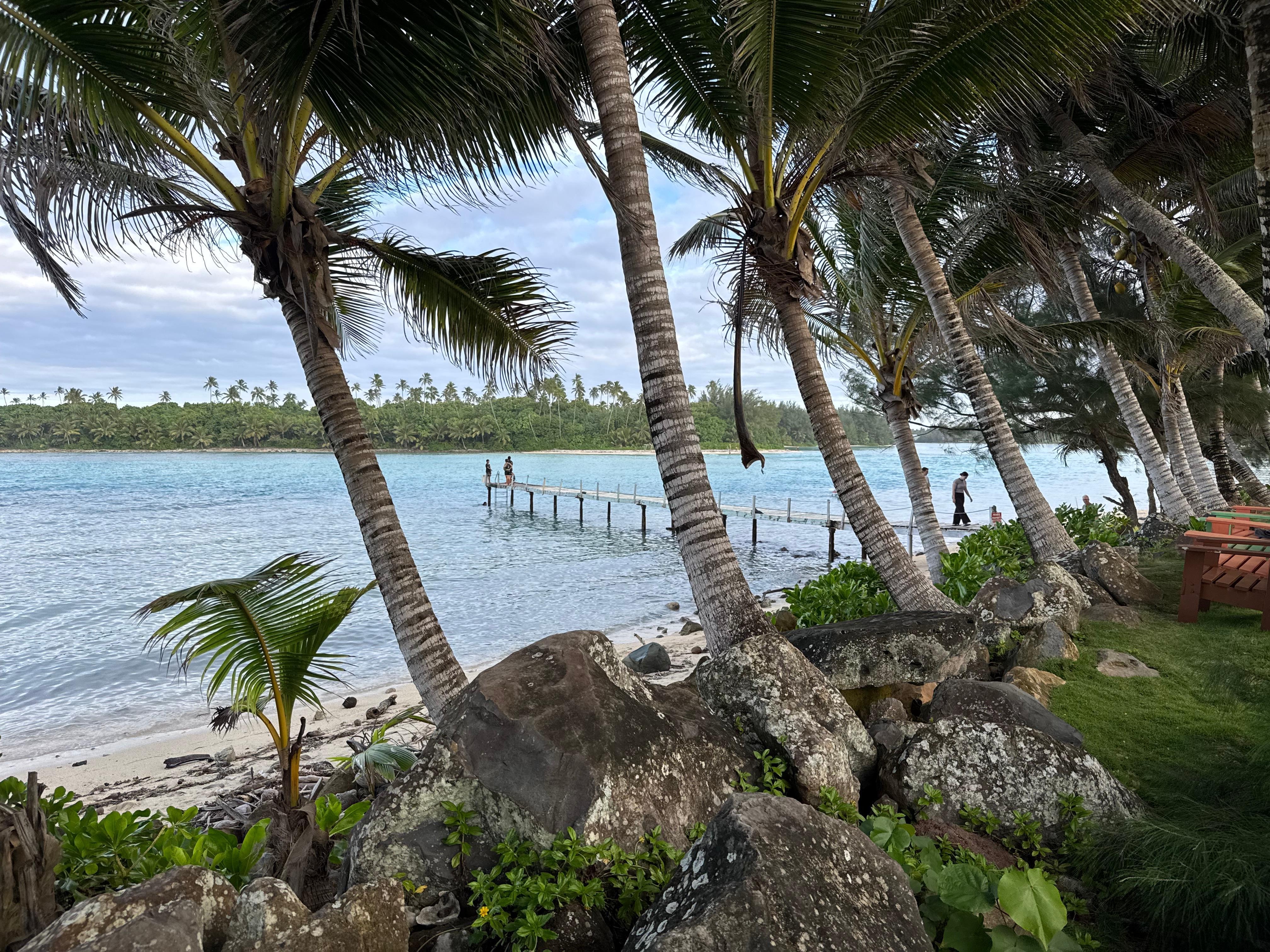 The jetty for fishing and snorkeling 