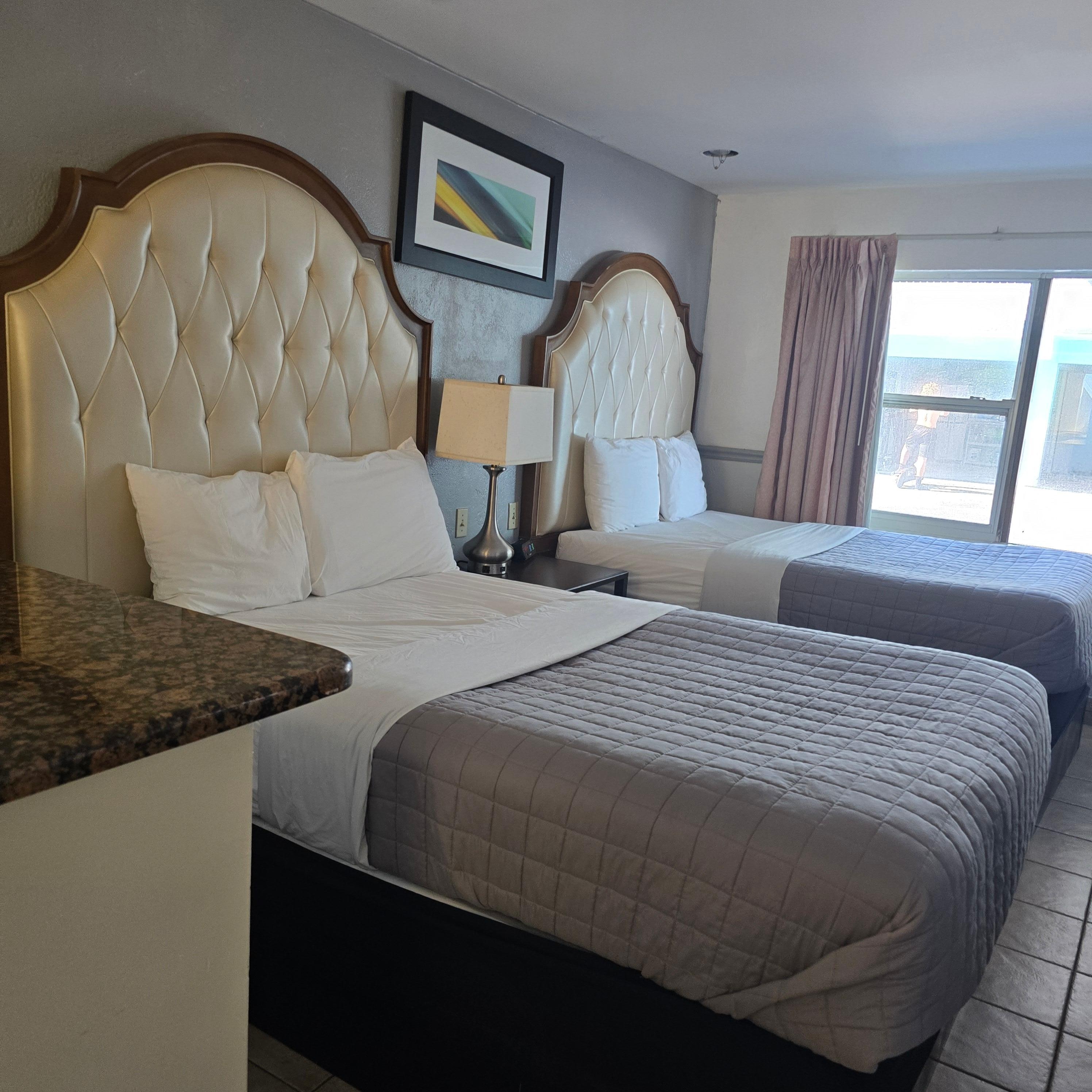 Beds clean and made military  style