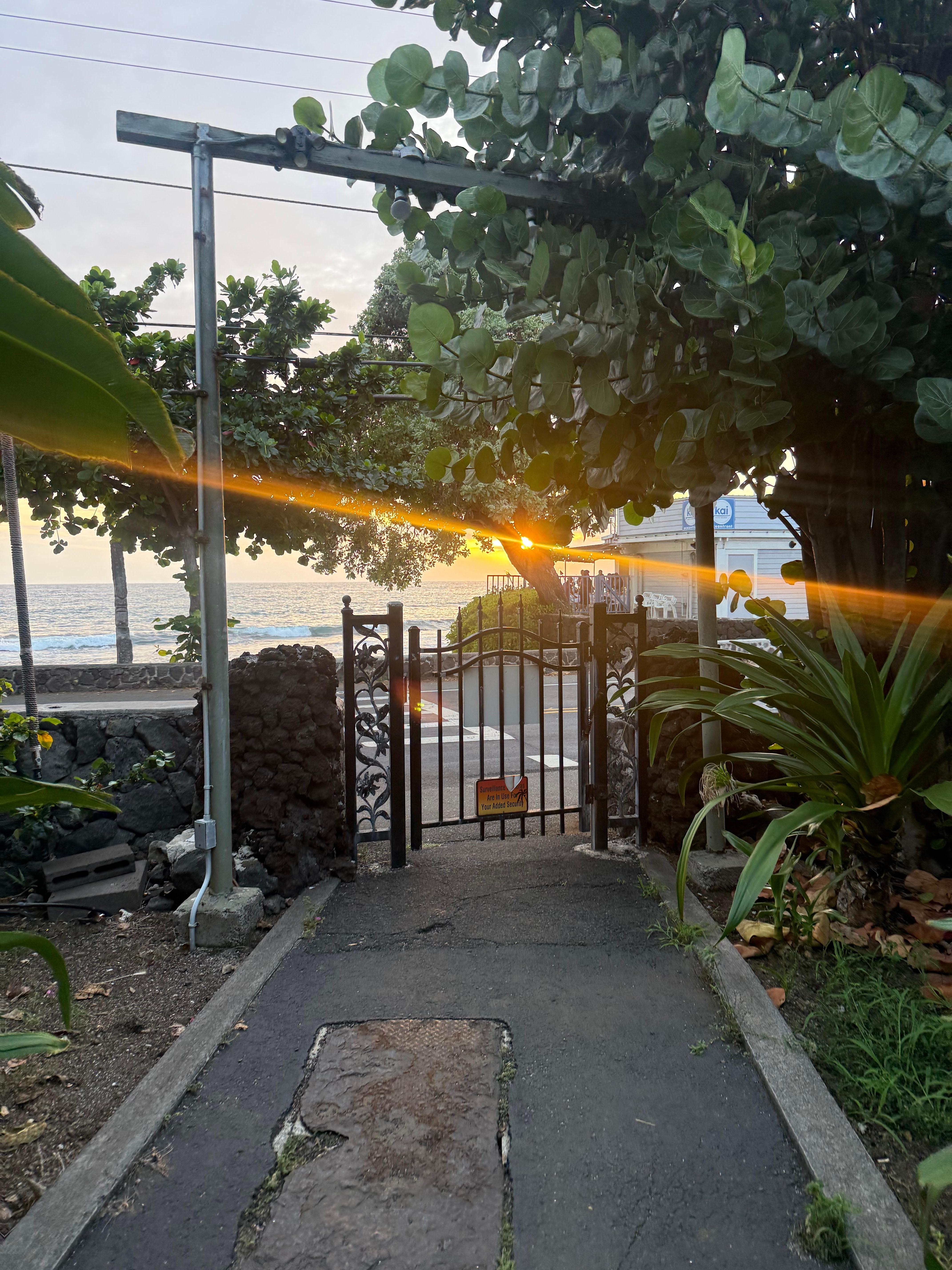 Walking out to Ali’i Drive