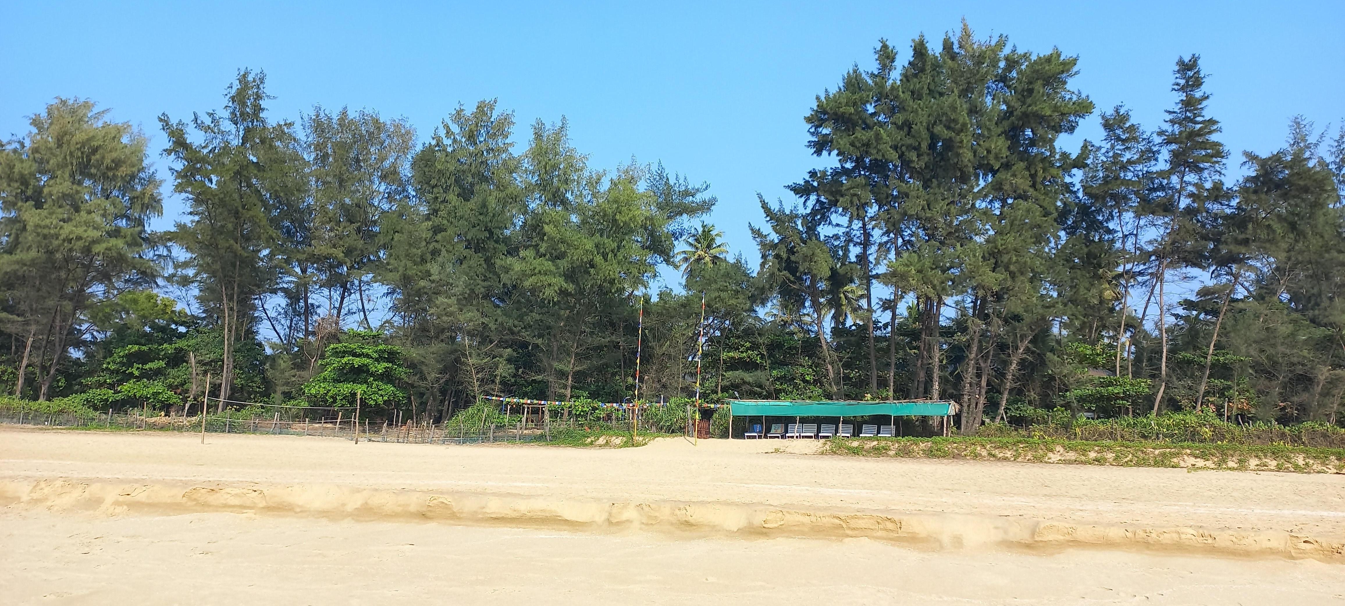 Looking back to the resort front from the waters edge.